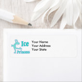 アイスプリンセス姿スケートで滑るパステルデザイン ラベル (インサイチュ)