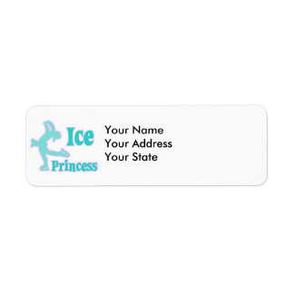 アイスプリンセス姿スケートで滑るパステルデザイン ラベル