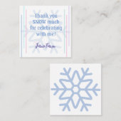 アイスプリンセス4thバースデーパーティーの好意の挿入 スクエア名刺 (正面/裏面)