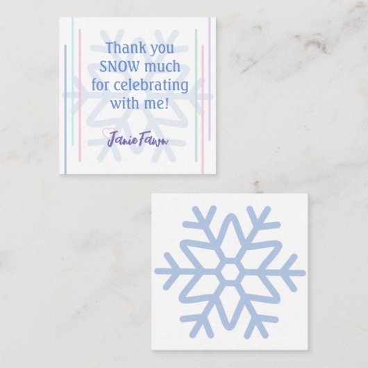 アイスプリンセス4thバースデーパーティーの好意の挿入 スクエア名刺 (正面/裏面)