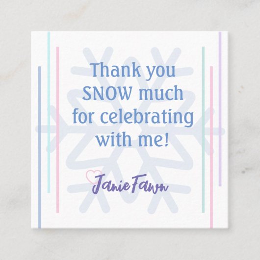 アイスプリンセス4thバースデーパーティーの好意の挿入 スクエア名刺 (正面)