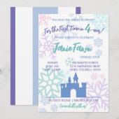 アイスプリンセス 4歳の誕生日招待状 | テンプレート (正面/裏面)