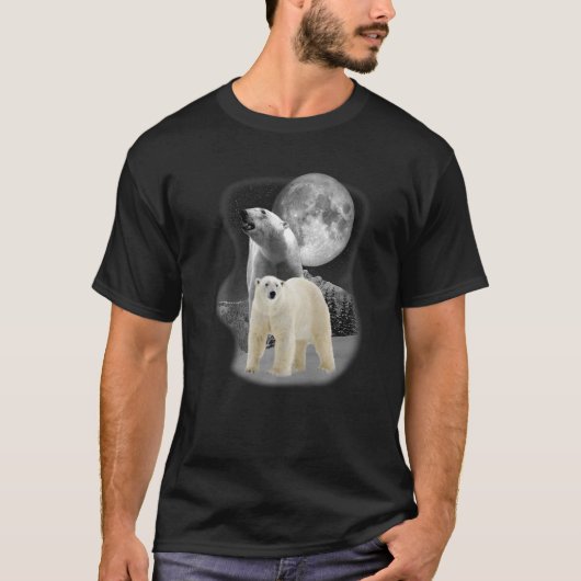 アイスベアイラストレーションムーンアイスポーラーベア2 Tシャツ (正面)