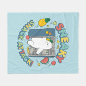 アイスベア – スナック攻撃! フリースブランケット (正面(横))