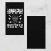 アイスホッケおもしろいーディフェンセマンゴールキーパー引用文 名刺 (正面/裏面)