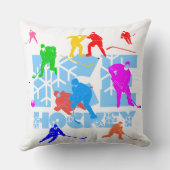 アイスホッケーおもしろいエレガント クッション (裏面)