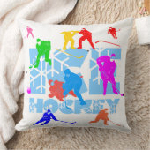 アイスホッケーおもしろいエレガント クッション (ブランケット)