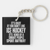 アイスホッケーおもしろい引用文 キーホルダー (裏面)