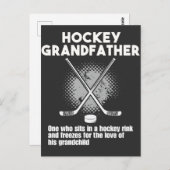 アイスホッケーおもしろい祖父が孫のために凍結 ポストカード (正面/裏面)