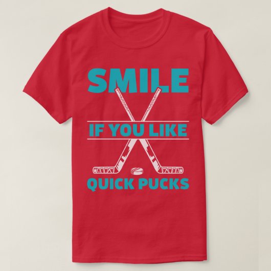 アイスホッケーおもしろい選手クイックパック Tシャツ (デザイン正面)
