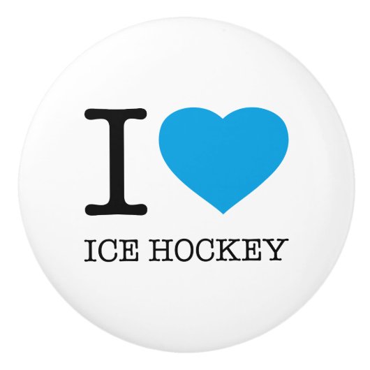 アイスホッケーが大好き セラミックノブ (正面)