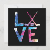 アイスホッケーが好きな女子のためのホッケーギフト 女性アイスホッケー 招待状 (裏面)