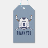 アイスホッケーでスケートをありがとうラベル ギフトタグ (正面)