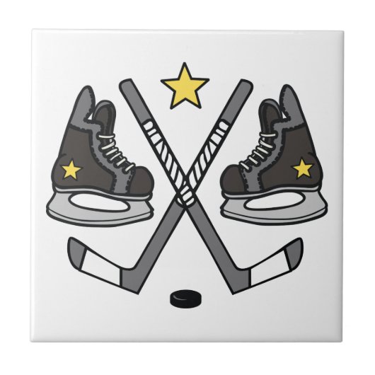 。 アイスホッケーのギア タイル (正面)