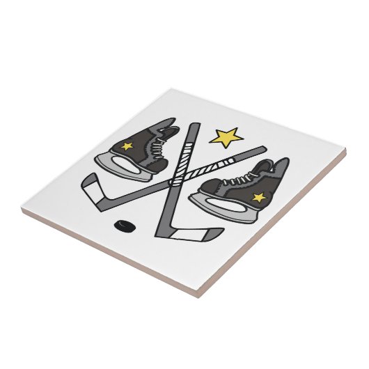 。 アイスホッケーのギア タイル (側面)