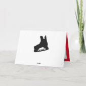 アイスホッケーのクリスマスカード - 黒 赤のゴールキーパー カード (裏面)