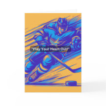 アイスホッケーのグリーティングカー遊ド"あなたのハート!"