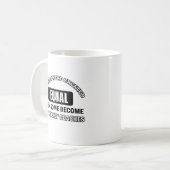 アイスホッケーのコーチのデザイン コーヒーマグカップ (正面左)