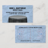 アイスホッケーのコーチ 名刺 (正面/裏面)