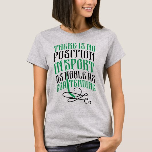アイスホッケーのゴールキーパーの引用文のTシャツ Tシャツ (正面)