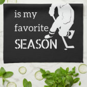 アイスホッケーのスケートタお気に入りのオル-季節 キッチンタオル (折り畳み)