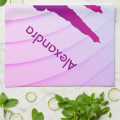 アイスホッケーのスケートタオルプレーヤーパープル キッチンタオル (折り畳み)