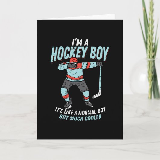 アイスホッケーのダビングギフト カード (正面)