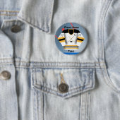 アイスホッケーのチームジャージーボタン 缶バッジ (インサイチュ)