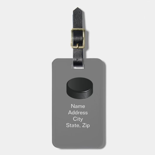 アイスホッケーのテーマの荷物のラベル ラゲッジタグ (正面縦)