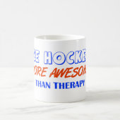 アイスホッケーのデザイン コーヒーマグカップ (中央)