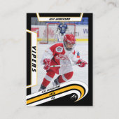 アイスホッケーのトレーディングカードで鮮やかな黄色 コーリングカード (正面)