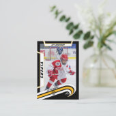 アイスホッケーのトレーディングカードで鮮やかな黄色 コーリングカード (スタンド正面)