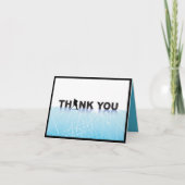 アイスホッケーのバーバルミツワーはサンキューカードを折りました 招待状 (正面)