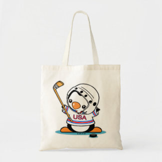 アイスホッケーのペンギン トートバッグ