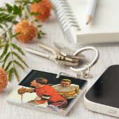 アイスホッケーのマッチ キーホルダー (正面右)