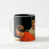 アイスホッケーのマッチ ツートーンマグカップ (正面左)