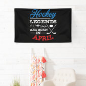 アイスホッケーの伝説は生まれアリル誕生日にある 横断幕 (インサイチュ)