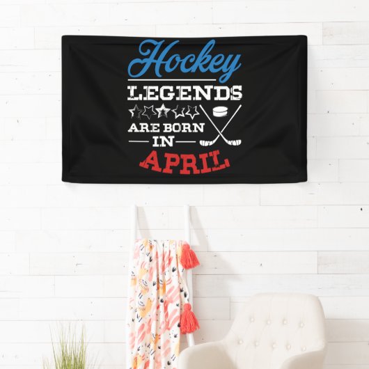 アイスホッケーの伝説は生まれアリル誕生日にある 横断幕 (インサイチュ)