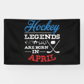アイスホッケーの伝説は生まれアリル誕生日にある 横断幕 (横)