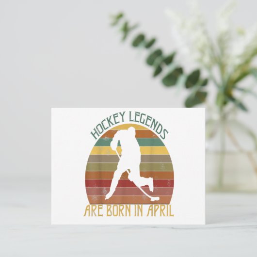 アイスホッケーの伝説は4月の誕生日に生まれる ポストカード (スタンド正面)