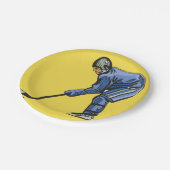 アイスホッケーの時間紙皿 ペーパープレート (アングル)