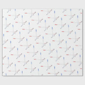 アイスホッケーの棒およびパック ラッピングペーパー (フラット)