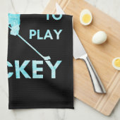 アイスホッケーの羽根吸収生まれタ遊オル~青 キッチンタオル (四つ折り)