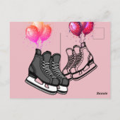 アイスホッケーの誕生日テーマをカスタマイズ ポストカード (裏面)