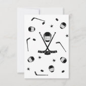 アイスホッケーの誕生日パーティー アクセサリー サンキューカード (裏面)