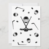 アイスホッケーの誕生日招待状, アイスホッケーパーティー 招待状 (裏面)