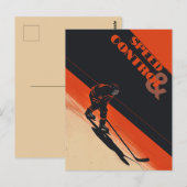 アイスホッケーの速度と制御 ポストカード (正面/裏面)