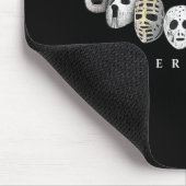 アイスホッケーの進化ヴィンテージをマスクにモダン設定 マウスパッド (コーナー)