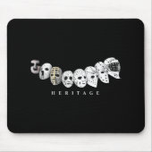 アイスホッケーの進化ヴィンテージをマスクにモダン設定 マウスパッド (正面)