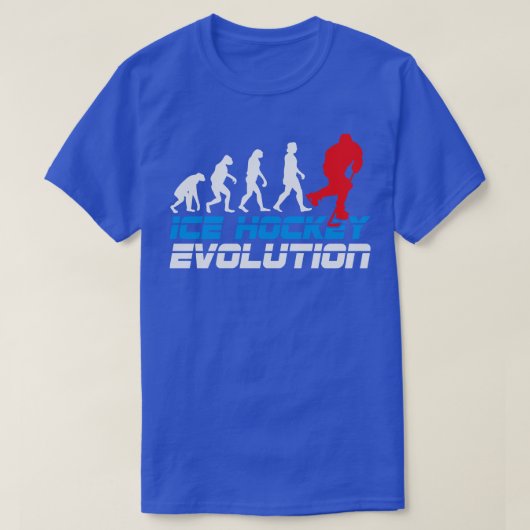 アイスホッケーの進化 Tシャツ (デザイン正面)
